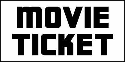Movie Ticket JNL Font Poster 2