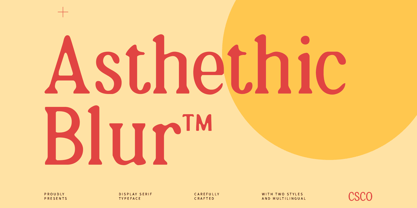 Asthetic Blur Font Poster 1