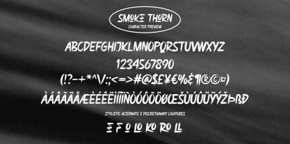 Smoke Thorn Font Poster 5