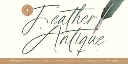 Feather Font Poster 1