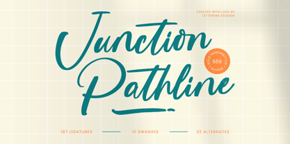 Junction Pathline Font Poster 1