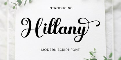 Hillany Script Font Poster 1