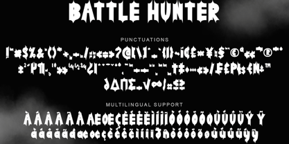 Battle Hunter Font Poster 7