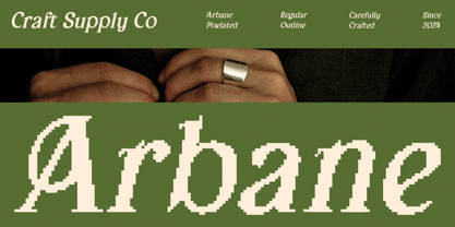 Arbane Pixel Font Poster 1