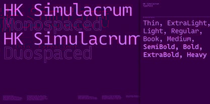 HK Simulacrum Font Poster 1