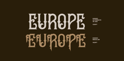 Koriec Font Poster 3