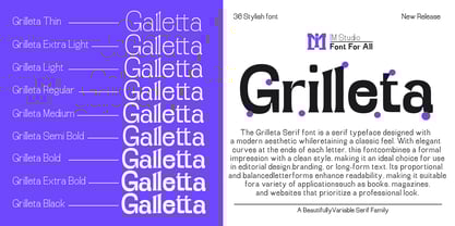 Grilleta Font Poster 3