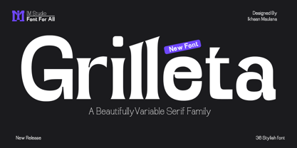 Grilleta Font Poster 1
