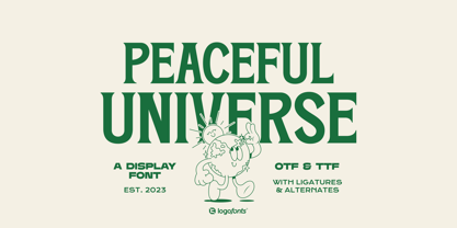 Peaceful Universe Font Poster 1
