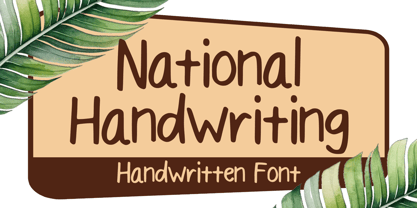 National Handwriting Font Poster 1