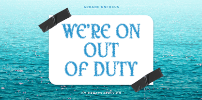 Arbane Unfocus Font Poster 2