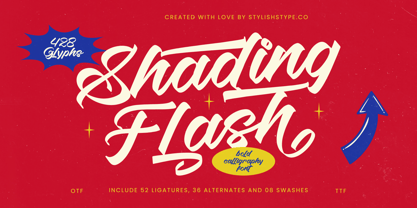 Shading Flash Font Poster 1