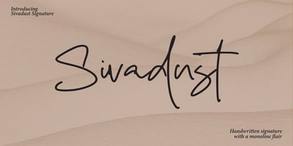 Sivadust Signature Font Poster 1