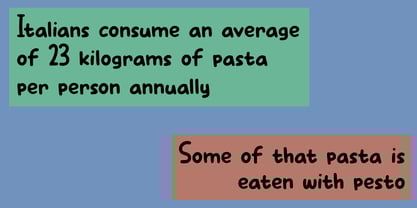 Pasta Pesto Font Poster 4