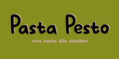 Pasta Pesto Font Poster 1