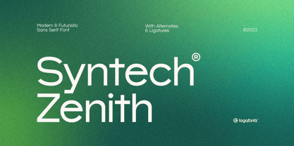 Syntech Zenith Font Poster 1