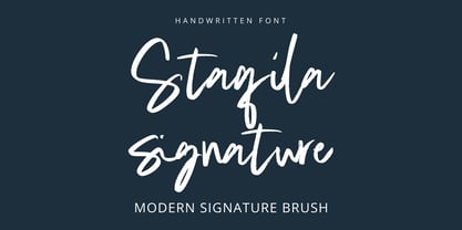 Staqila Signature Font Poster 3