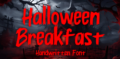 Halloween Breakfast Font Poster 1