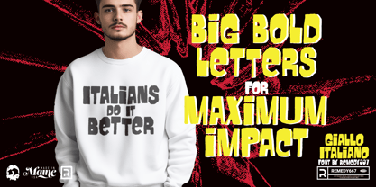 Giallo Italiano Font Poster 4