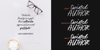 Twisted Author Font Poster 8