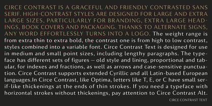 Circe Contrast Font Poster 9
