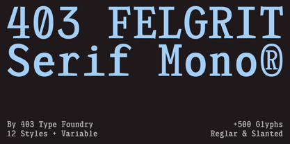 403 Felgrit Font Poster 1