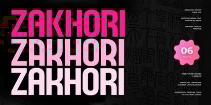 Zakhori Display Font Poster 1