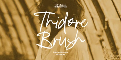 Thidore Brush Font Poster 1