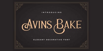 Avins Bake Font Poster 1