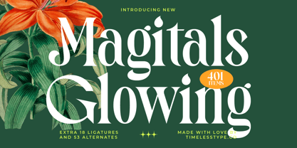 Magitals Glowing Font Poster 1