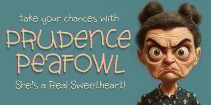 Prudence Peafowl Font Poster 1