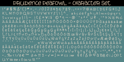 Prudence Peafowl Font Poster 6
