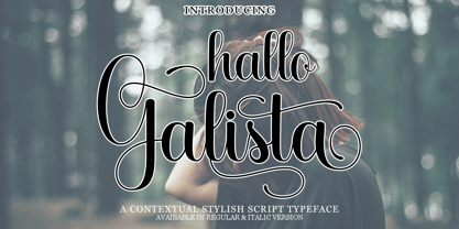 Hallo Galista Script Font Poster 1
