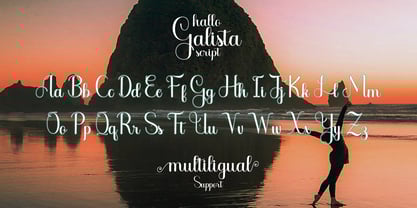 Hallo Galista Script Font Poster 5