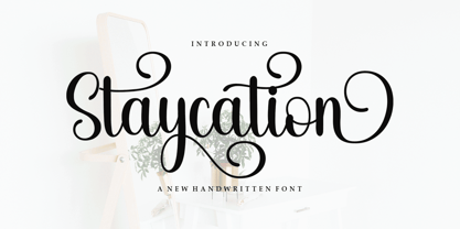 Staycation Script Font Poster 1