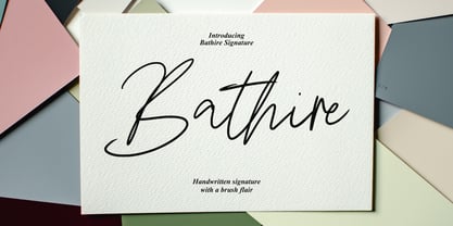 Bathire Signature Font Poster 1