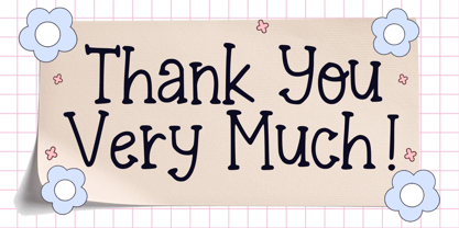 Ballpoint Cute Font Poster 5