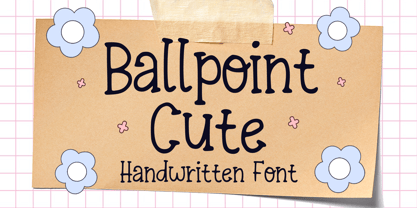 Ballpoint Cute Font Poster 1
