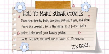 Ballpoint Cute Font Poster 3