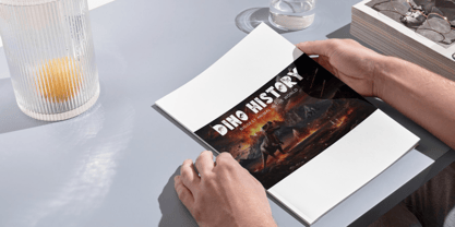 Dinosaur Fossil Font Poster 6