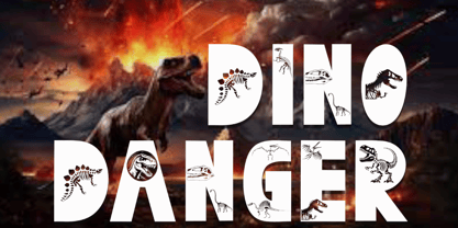 Dinosaur Fossil Font Poster 2