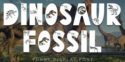 Dinosaur Fossil Font Poster 1