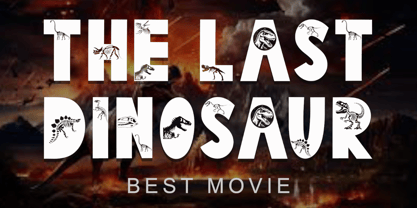 Dinosaur Fossil Font Poster 4