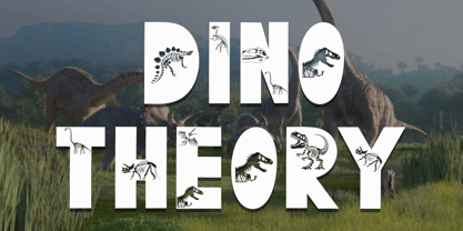 Dinosaur Fossil Font Poster 3