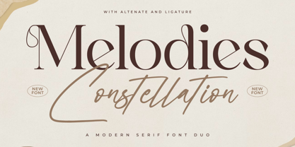 Melodies Constellation Font Poster 1