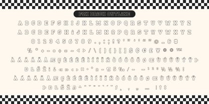 Fox Brick Outline Font Poster 11