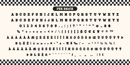 Fox Brick Outline Font Poster 9