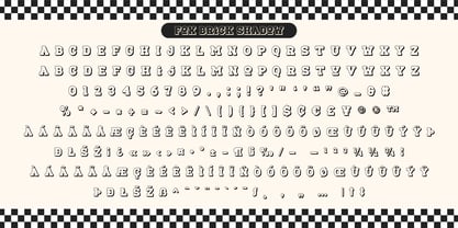 Fox Brick Outline Font Poster 12