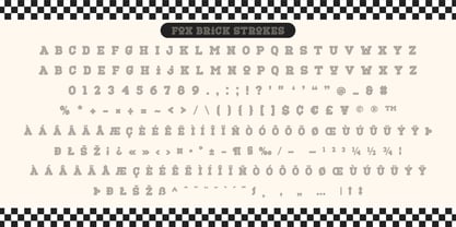 Fox Brick Outline Font Poster 10