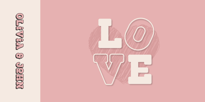 Fox Brick Outline Font Poster 4